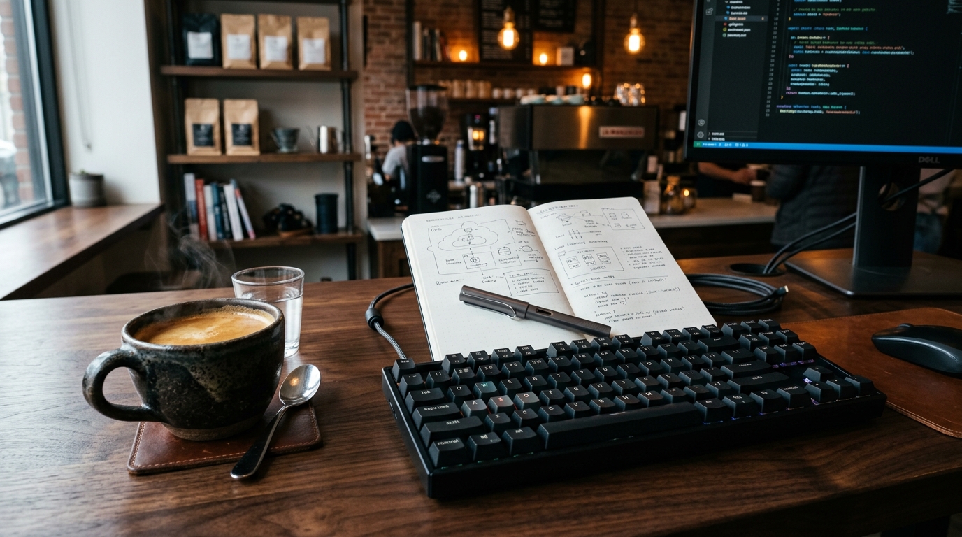 Engineering Studio & Coffee Roastery Workspace — Aajera Banu